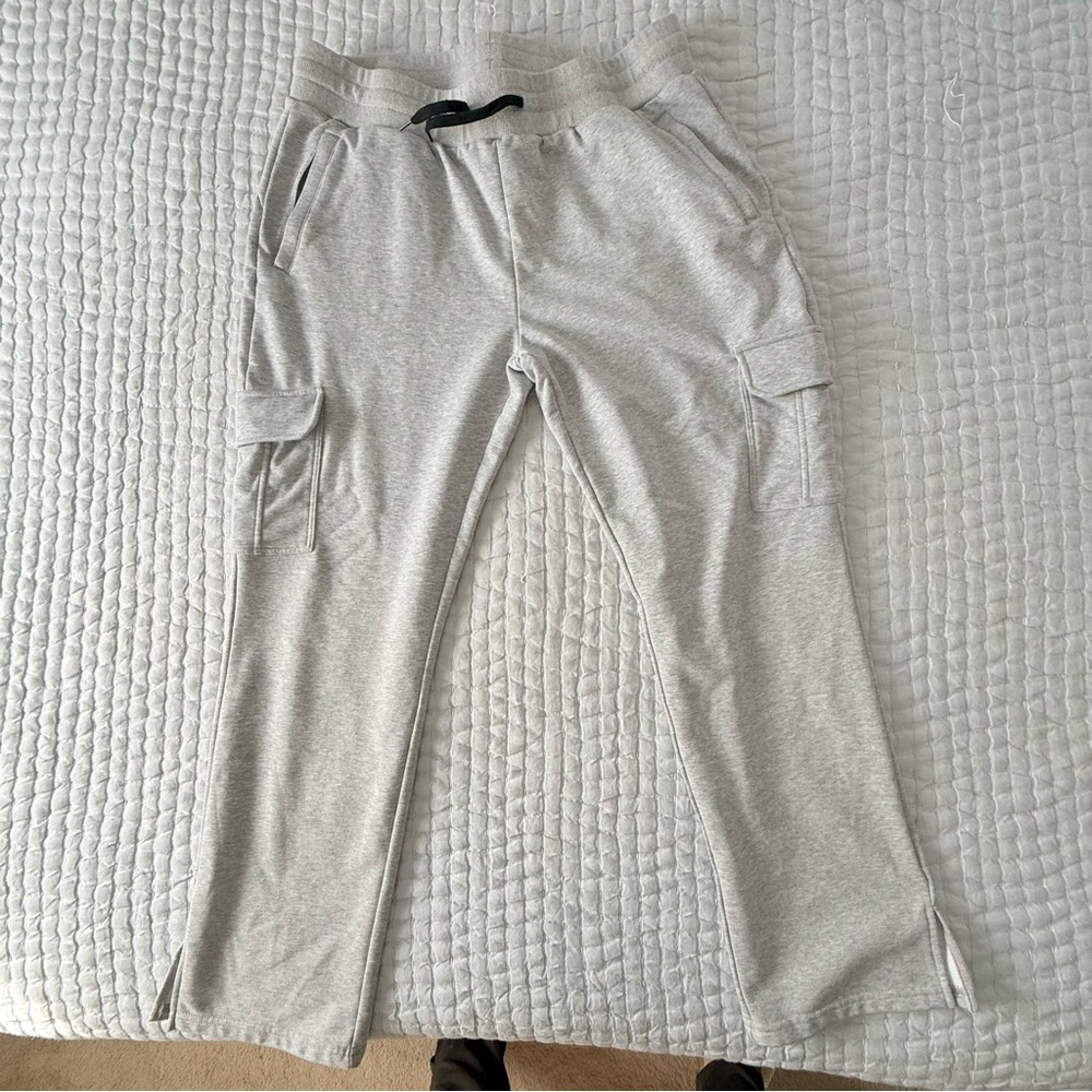 TF Outdoorsports Gray Cargo Jogger Sweatpants | 2XL | Zip Pockets